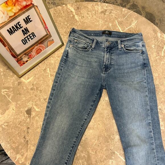 7 For All Mankind Women's MID RISE ANKLE SKINNY Jeans 27/4 - Picture 10 of 13